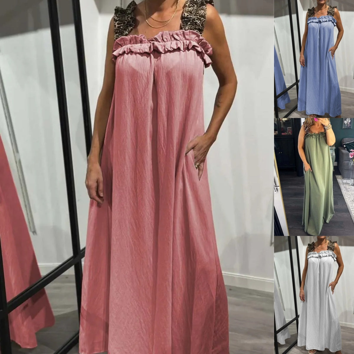 💖Women's Casual Sleeveless Maxi Dress with Pockets