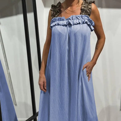 💖Women's Casual Sleeveless Maxi Dress with Pockets