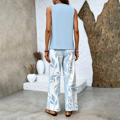 🌺Women's Trendy Print 2 Piece Outfits Sleeveless Top & Pants