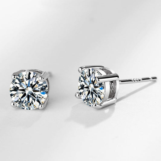 💎Captivant💎Boucles d'oreilles rondes scintillantes en moissanite✨