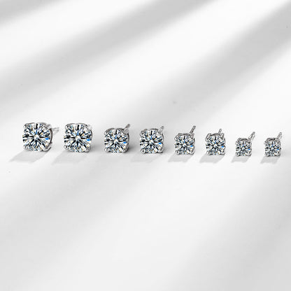 💎Captivant💎Boucles d'oreilles rondes scintillantes en moissanite✨