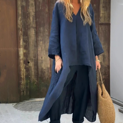 🌸🌸🌸Women's Summer Loose Pocket V-Neck 2-Piece Set（🔥50% OFF）