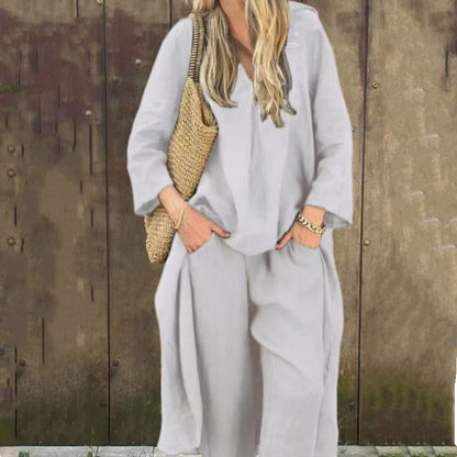 🌸🌸🌸Women's Summer Loose Pocket V-Neck 2-Piece Set（🔥50% OFF）