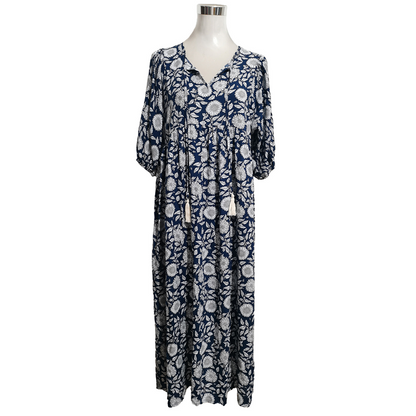 🌸Summer Sale -50% off🌸Women’s Elegant Floral Print V-Neck Long Dress