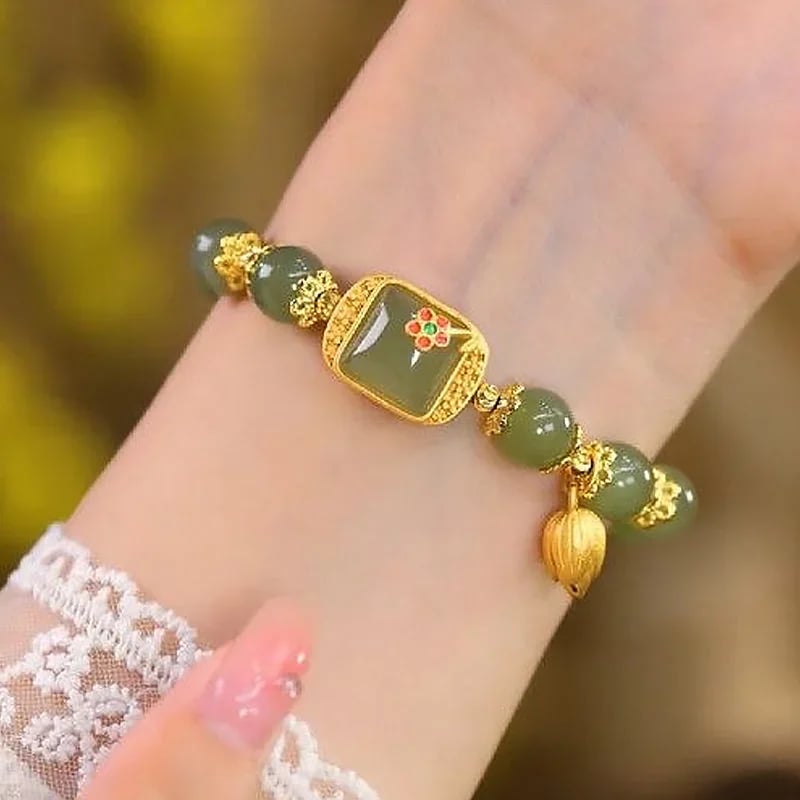 🔥 HOT SALE 🔥Hotan Jade Beaded Bracelet
