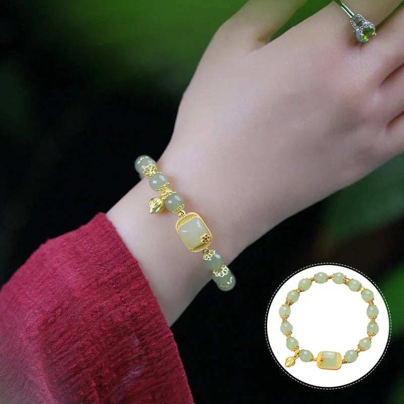 💥HOT SALE🌿Hotan Jade Beaded Bracelet