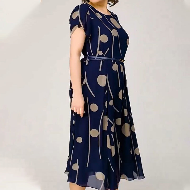 🔥2025 New Design 49% Off🔥Polka Dot Print Mesh Short Sleeve Dress
