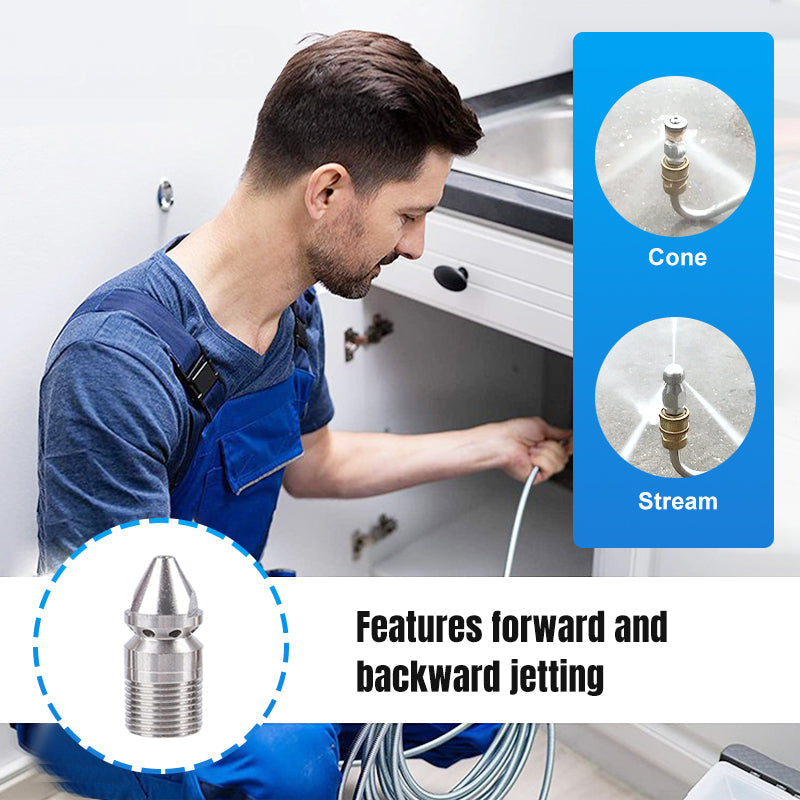 🔥2025 new hot sale🔥Rotary High-Pressure Sewer Jetting Nozzle