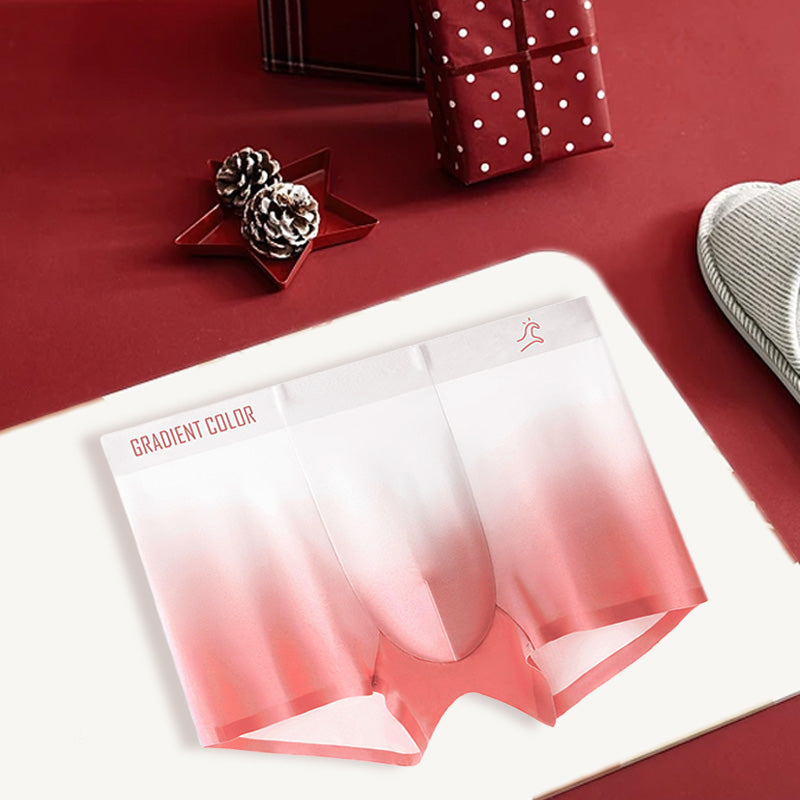 Best Gift - Men's Fashion Gradient Thin Ice Silk Medium Waisted Panties