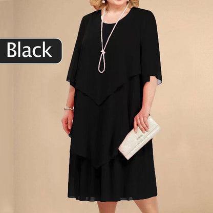Plus Size Layered Midi Dress
