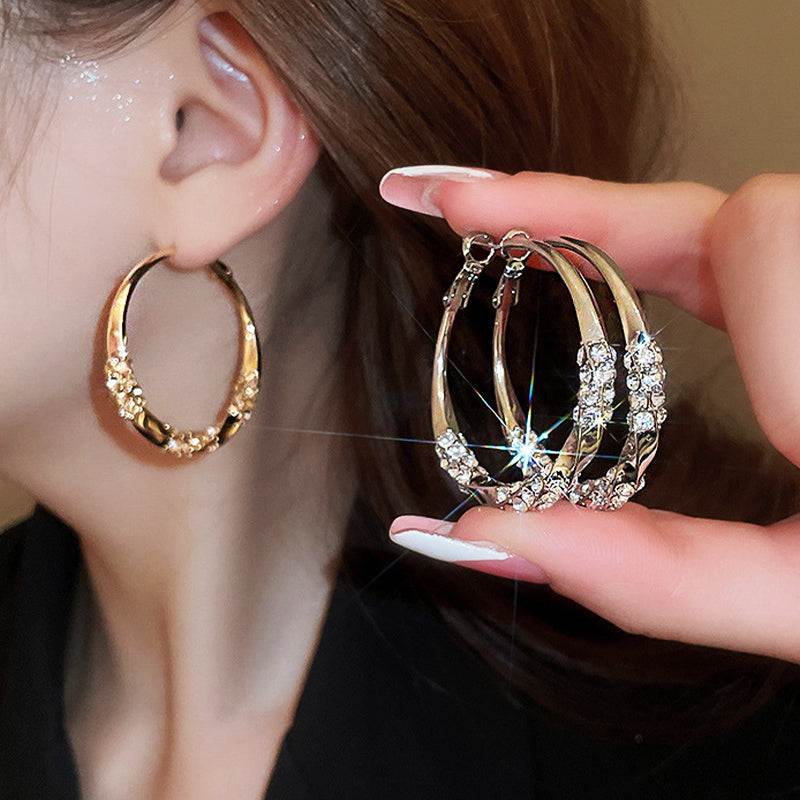 💖LAST DAY SALE 50% OFF💖Circle Earrings with Zirconia