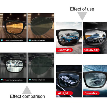 ⚡ Mother's Day Special Offer! Auto-Dimming Sunglasses - HD Vision in Any Light 🌥️🛡️ 100% UV Blocking