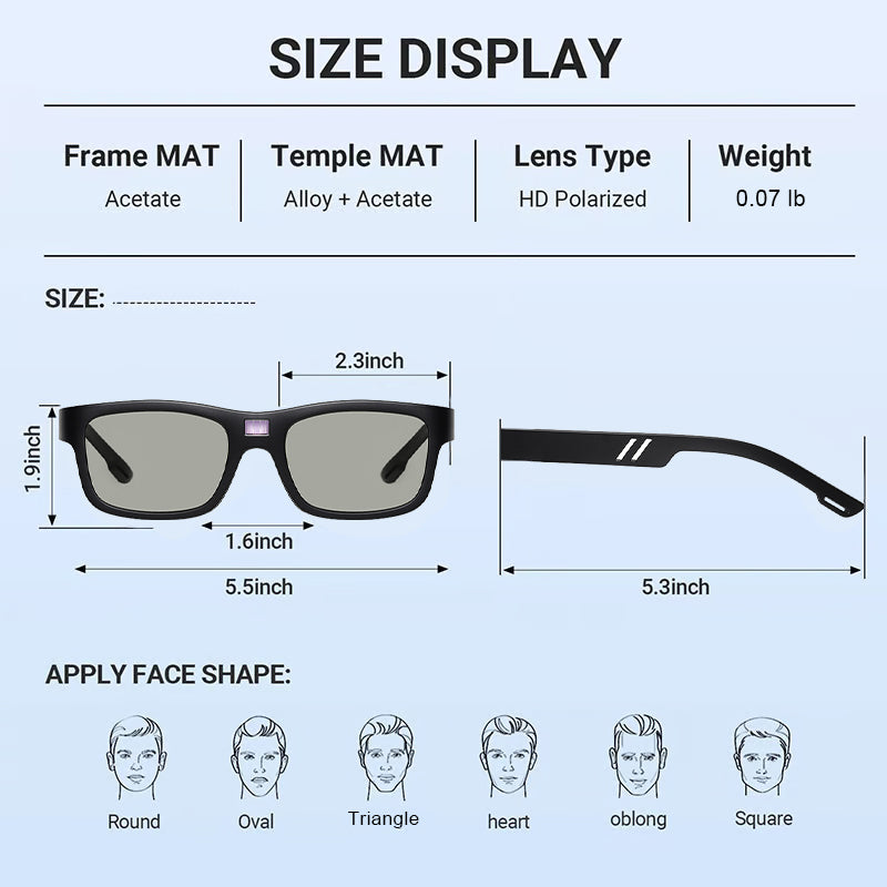 ⚡ Mother's Day Special Offer! Auto-Dimming Sunglasses - HD Vision in Any Light 🌥️🛡️ 100% UV Blocking