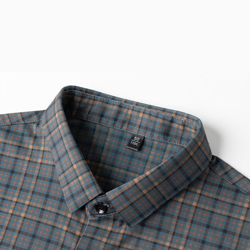 Men’s Casual Plaid Short Sleeve Shirt（50% OFF）