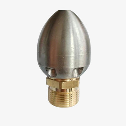 Heavy-Duty Torpedo-Shaped Jet Nozzle for High-Flow Drain Cleaning