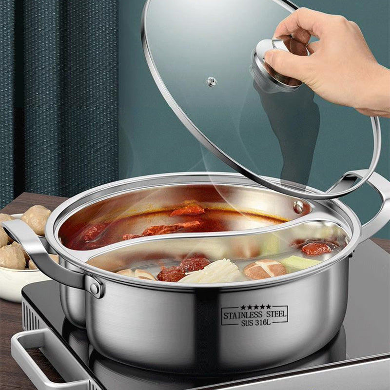 Thickened Stainless Steel Dual Flavor Hot Pot
