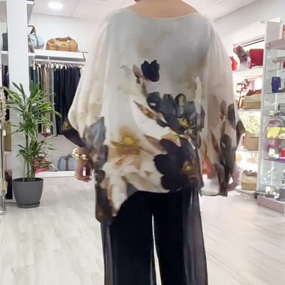 Women's Casual Printed Round Neck Top