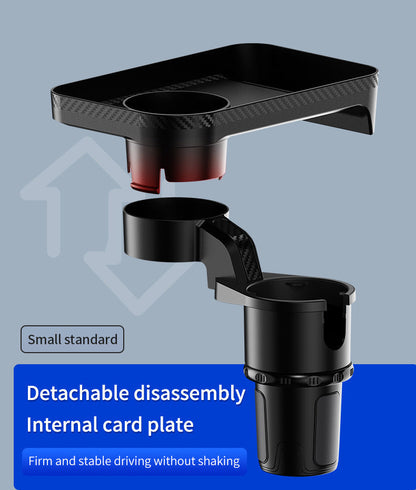 Car Cup Holder Expander Adapter (Adjustable) - Multifunctional Car Dining Plate 360 Degree Rotating Cup Position Rack for Car Cup Holder Car Dining Plate