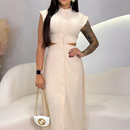 ✨ Women’s Cap Sleeve Split Dress | Flattering Fit