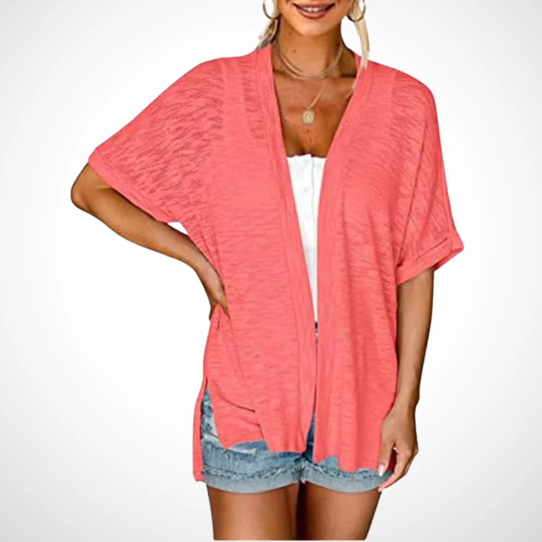 🔥Summer Hot Sale 49％ OFF🏳️‍🌈2025 New Stylish Flowy Short Sleeve Cardigan