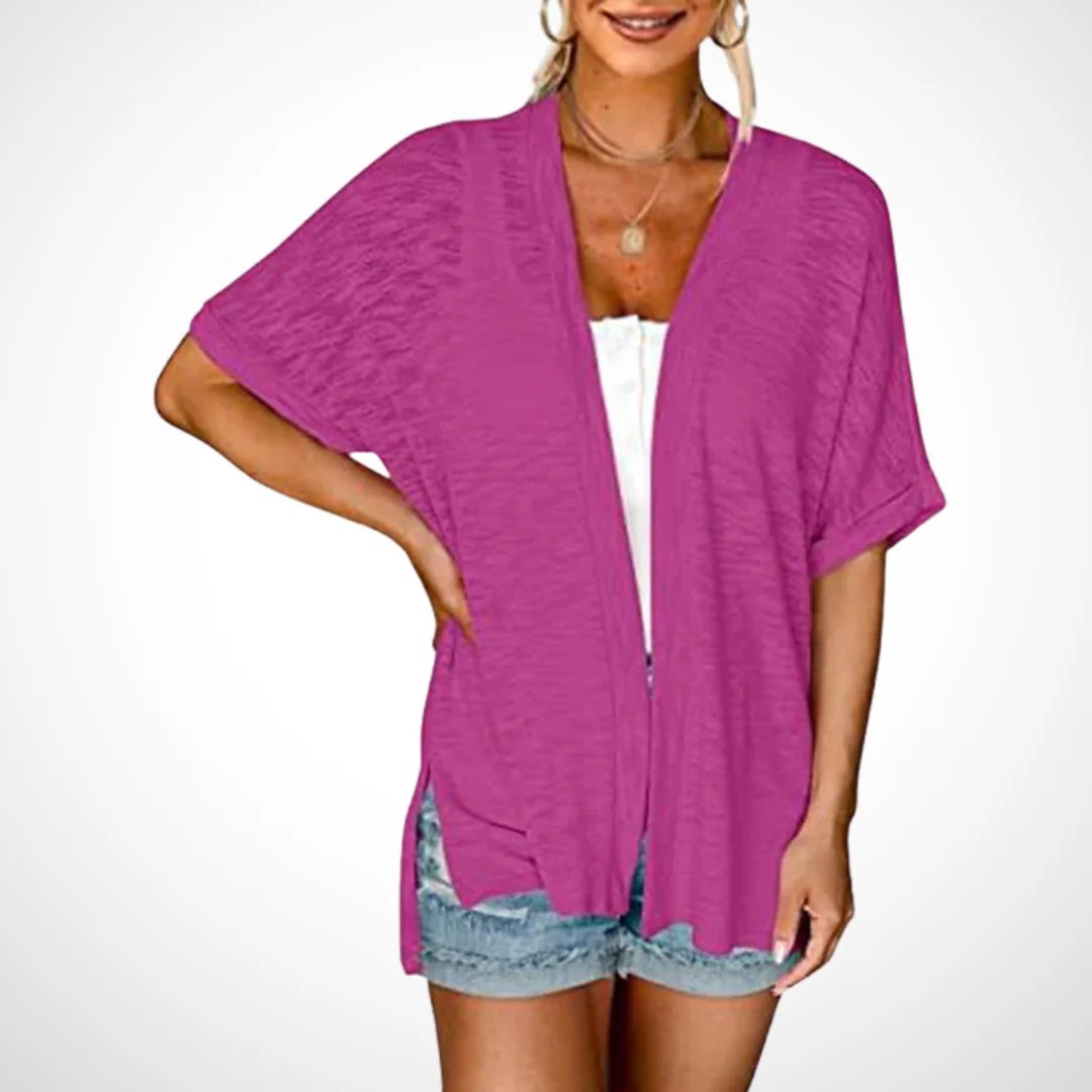 🔥Summer Hot Sale 49％ OFF🏳️‍🌈2025 New Stylish Flowy Short Sleeve Cardigan