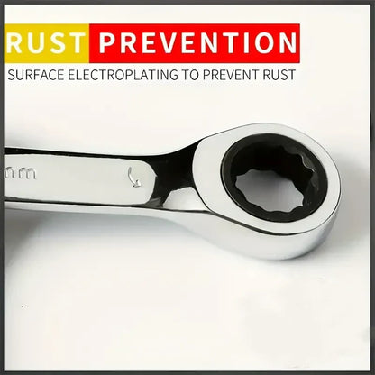 CR-V Steel Ratcheting Combination Wrench