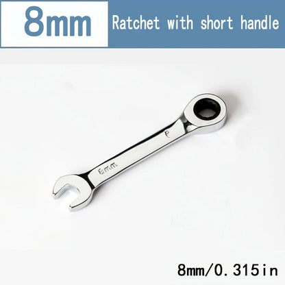 CR-V Steel Ratcheting Combination Wrench