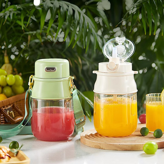 2-in-1 Electric Blender Water Bottle with Removable Straw