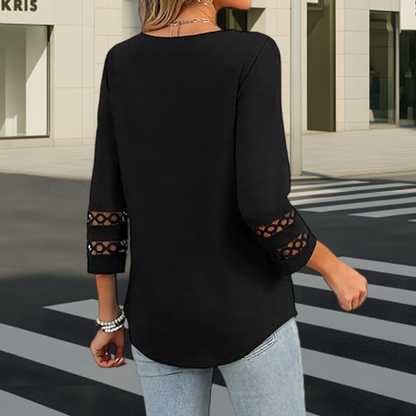💥Last Day Special Sale 50% OFF💝2025 New Womens 3/4 Length Sleeve Tops Trendy V Neck T Shirts