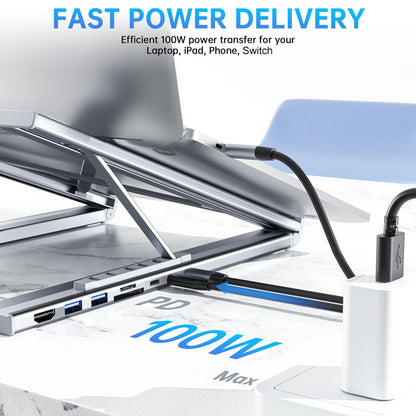 USB-C Docking Station Laptop Stand with 4K HDMI