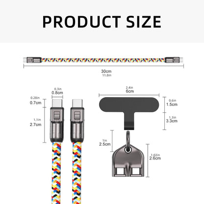 🔥 LAST DAY PROMOTION - 50%OFF 🔥2 IN 1 Cell Phone Lanyard Fast Charging Data Cable