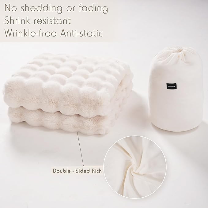 🍂Autumn Sale - 50% Off!🛏️Thickened Rabbit Plush&Milk Velvet Cover Blanket🫧Wrap up in Ultimate Comfort
