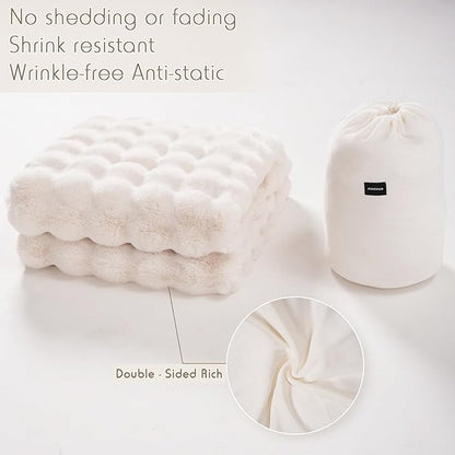 🍂Autumn Sale - 50% Off!🛏️Thickened Rabbit Plush&Milk Velvet Cover Blanket🫧Wrap up in Ultimate Comfort