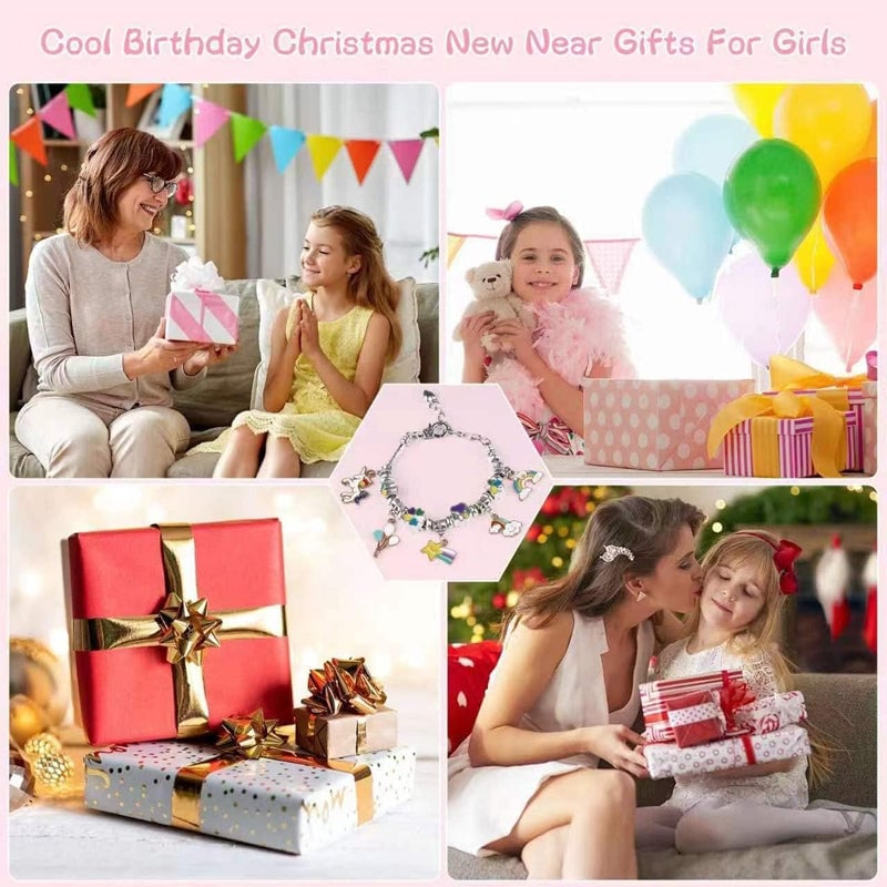 💥 50% OFF! 🎁 Charm Bracelet Jewelry Making Kit – Fun & Creative Crafting for All Ages 🎄