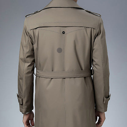 Men's Classic Mid-Length Double-Layer Coat