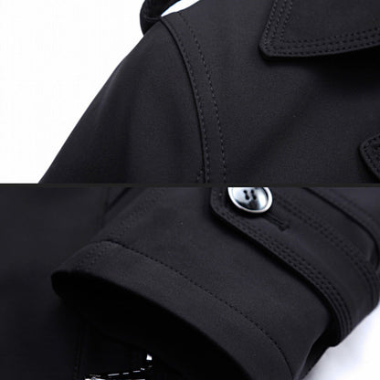 Men's Classic Mid-Length Double-Layer Coat