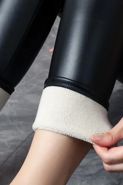 🔥FREE SHIPPING👖faux leather leggings (fleece inside)