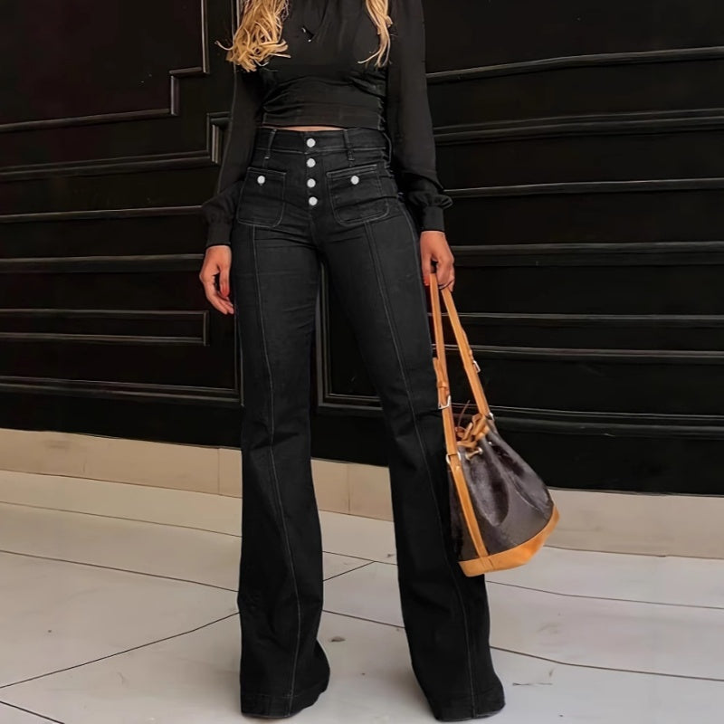 📢📢50%  OFF !!⏰👖Women's Fashionable High-Waisted Flared Jeans