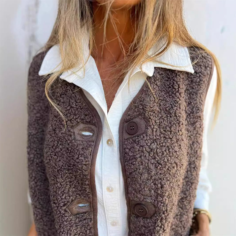 🎁 Hot Sale 49% OFF 🔥Women's Fall Button Down Short Warm Vest