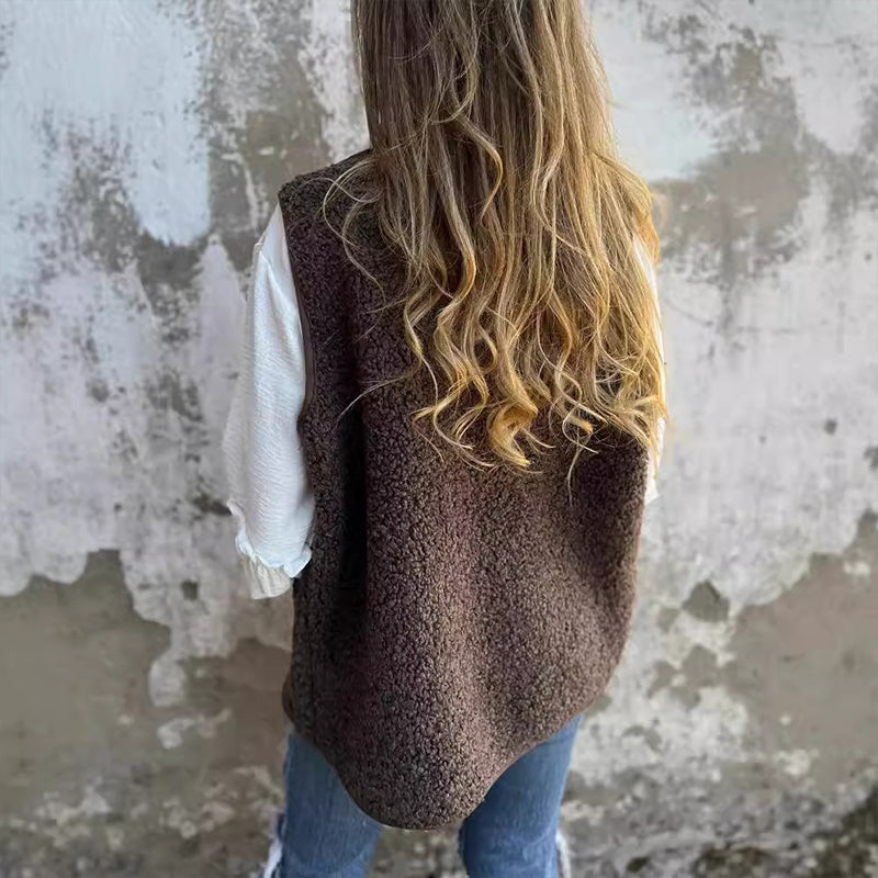 🎁 Hot Sale 49% OFF 🔥Women's Fall Button Down Short Warm Vest