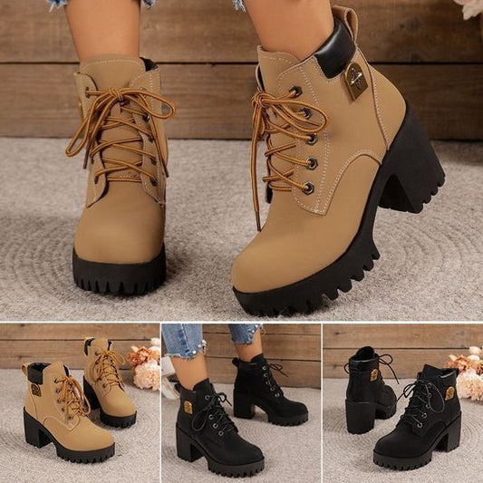 🔥Seasonal Bestsellers-2025 new British style thick-soled Martin boots