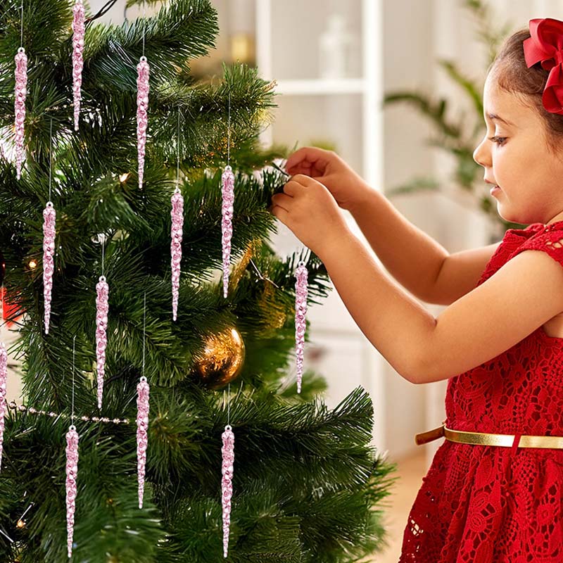🔥LAST DAY SALE 50% OFF🔥 12PCS Glittering Christmas Tree Icicle Decorations