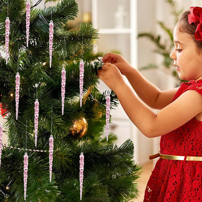🔥LAST DAY SALE 50% OFF🔥 12PCS Glittering Christmas Tree Icicle Decorations