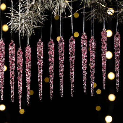 🔥LAST DAY SALE 50% OFF🔥 12PCS Glittering Christmas Tree Icicle Decorations
