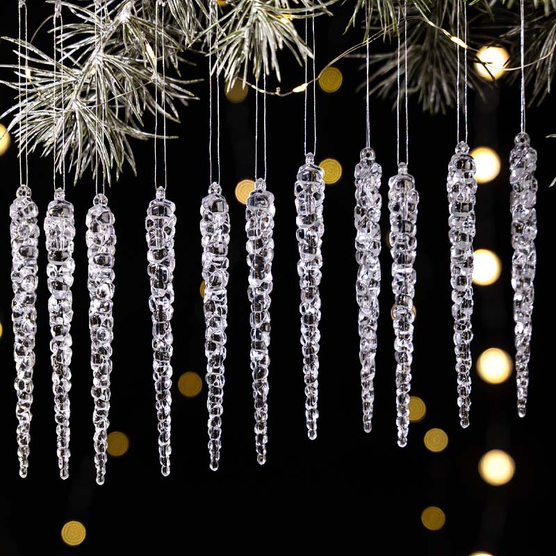 🔥LAST DAY SALE 50% OFF🔥 12PCS Glittering Christmas Tree Icicle Decorations