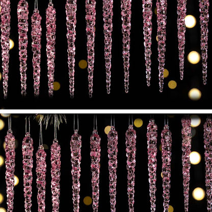 🔥LAST DAY SALE 50% OFF🔥 12PCS Glittering Christmas Tree Icicle Decorations