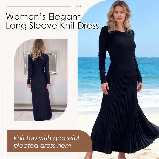 Women’s Elegant Long Sleeve Knit Dress