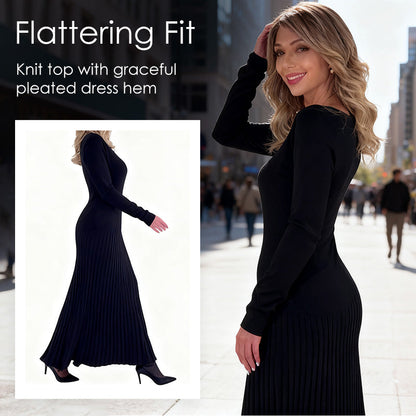 Women’s Elegant Long Sleeve Knit Dress