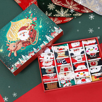 💖Christmas Sale 50% OFF🧦24 Pairs of Christmas Socks Advent Calendar For Children