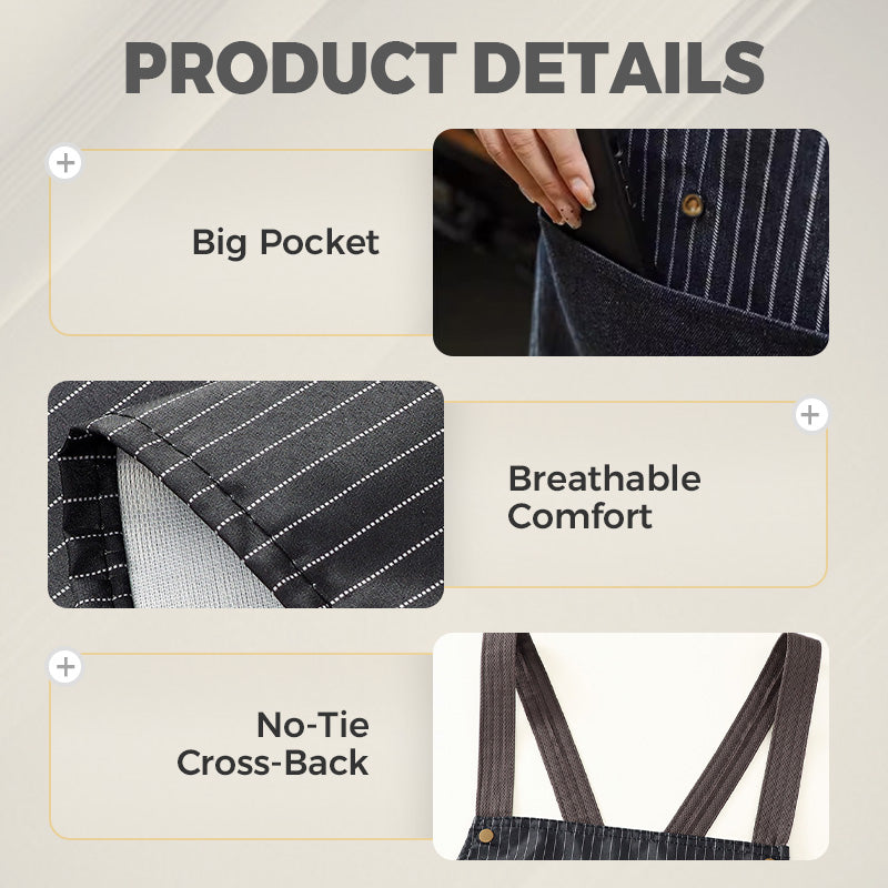 🔥Last day of the limited-time 50% off sale!🔥Cross-Back Waterproof Apron with Detachable Hand Towel